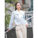 縁取りパールシンプルカラーセレモニースーツセットアップ パンツスーツ 結婚式スー… | Retica | 詳細画像6 