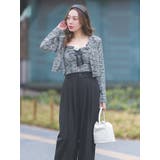 3ピース+ブローチ付きベアトップワイドセレモニースーツセット パンツスーツ 結婚… | Retica | 詳細画像4 