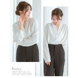 Retica パール付きVネックノーカラーブラウス トップス | Retica | 詳細画像2 