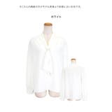 ホワイト | Retica タイリング付きボウタイブラウス パール | Retica