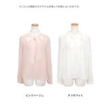 ワンカラーシフォン×ボウタイネックリボンブラウス トップス シフォンブラウス | Retica | 詳細画像7