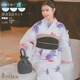 涼し気金魚柄綿麻浴衣3点セット 兵児帯 下駄 | Retica | 詳細画像1 