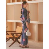 毬×ストライプ柄浴衣3点セット 平帯 下駄 | Retica | 詳細画像8 