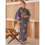 毬×ストライプ柄浴衣3点セット 作り帯 下駄 | Retica | 詳細画像8 