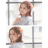 フラワー×フェザーUピンヘアアクセサリー4点セット パーティードレス小物 浴衣小物 | Retica | 詳細画像2