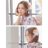 フラワー×フェザーUピンヘアアクセサリー4点セット パーティードレス小物 浴衣小物 | Retica | 詳細画像3