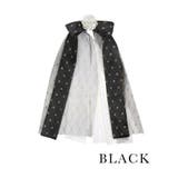 ブラック | フラワーモチーフ×チュールリボンクリップ 浴衣小物 和装小物 | Retica