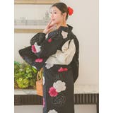 Retica 黒地に優美な薔薇浴衣2点セット 作り帯 | Retica | 詳細画像5 