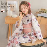 華やか椿柄浴衣3点セット ガーリー浴衣 レディース浴衣 | Retica | 詳細画像1 