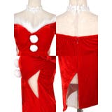 シースルーカット×フェザータイトミニドレス クリスマスドレス サンタコスプレ | my minette | 詳細画像6