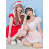 フェザー×レースフロントジップセットアップサンタコスチューム サンタコスプレ | my minette | 詳細画像4