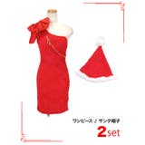 リボンワンショルダーフロントジップタイトミニドレス クリスマスドレス 袖なし | my minette | 詳細画像7