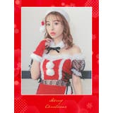 フラワーレーススリーブ＆ウエストカットオフショルサンタコスチューム サンタコスプ… | my minette | 詳細画像2 