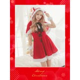 レースアップ×Aラインねこ耳フード付きケープサンタコスチューム サンタコスプレ | my minette | 詳細画像2