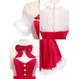 パールボタン×ふんわりスカートの清楚系サンタドレス サンタコスプレ カットアウト | my minette | 詳細画像9 