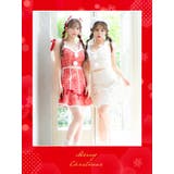 リボン×レースフレアツイードタイトミニドレス クリスマスドレス ガーリーサンタ | my minette | 詳細画像2