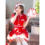 ツイード調スパンコールサンタワンピース 帽子付き2点セット ガーリーサンタ | my minette | 詳細画像6 