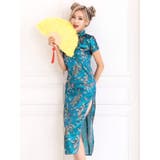 ドラゴンプリントサイドスリットミモレットチャイナドレスコスチューム ハロウィンコ… | my minette | 詳細画像4 