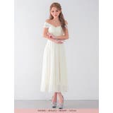 バックリボンシフォンオフショルフレアロングドレス セクシードレス エレガント | my minette | 詳細画像5 