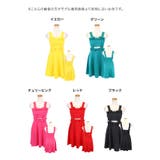 リボンデザイン×ウエストカットAラインフレアミニドレス ガーリードレス 袖なし | my minette | 詳細画像8 