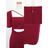 スクエアネックウエストカットアウトコードデザインタイトミニドレス セクシードレス | my minette | 詳細画像8 