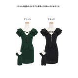 デコルテコード×ハーフジップフリルネックペプラムミニドレス セクシードレス 袖あり | my minette | 詳細画像9