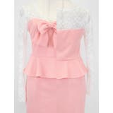 バストリボン×レーススリーブペプラムタイトミニドレス ガーリードレス セクシー | my minette | 詳細画像7 