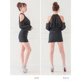 ハイネック×オープンショルダーシアータイトミニドレス セクシードレス 袖あり | my minette | 詳細画像6 