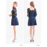 ブラックレース×ハーフジップAラインフレアミニドレス ガーリードレス セクシード… | my minette | 詳細画像5 