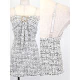 リボン＆バックルデザインツイードタイトミニドレス ガーリードレス 袖なし | my minette | 詳細画像11 