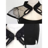 ドットチュール×チャイナボタンデザインタイトミニドレス セクシードレス 袖あり | my minette | 詳細画像8 