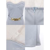 ゴールドチェーン付きストラップレスタイトミニドレス セクシードレス 袖なし | my minette | 詳細画像6 