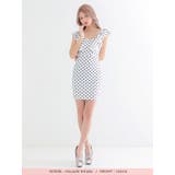 ペンタゴンネックタイトシルエットミニドレス フリル タイトドレス | my minette | 詳細画像12 