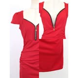 ハーフジップワンカラータイトミニドレス セクシードレス 袖あり | my minette | 詳細画像11 