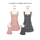 ツイード×フェイクパールボタン台形シルエットミニドレス ガーリードレス 袖なし | my minette | 詳細画像9