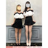 オープンショルダーモノトーンフリルセットアップミニドレス ガーリードレス 袖あり | my minette | 詳細画像12 