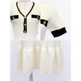 モノトーンリブニット裾フリルタイトミディアムドレス エレガントドレス 袖あり | my minette | 詳細画像13 