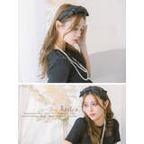 しわ加工ビッグリボンカチューシャ ヘアアクセサリー パーティーアクセサリー | Retica | 詳細画像3 