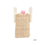 スクエアパールハンドルゴールドチェーンショルダー付き巾着かごバッグ 水着バッグ … | my minette | 詳細画像6 