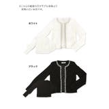 縁取りパールノーカラーフォーマルジャケット アウター ボレロジャケット | Retica | 詳細画像4 