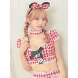 バストカットリボンチェックツイードマウスコスチューム ハロウィンコスプレ | my minette | 詳細画像4