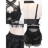 クロスストラップ×ランジェリーテイストのブラックバニーコスプレ ハロウィンコスプ… | my minette | 詳細画像9 