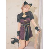 デコルテカットチャイナドレスブラックキャットガールコスチューム | my minette | 詳細画像2
