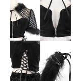 メッシュ×スパンコールセットアップブラックキャットガールコスチューム | my minette | 詳細画像10