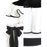 ボリュームフリルオフショル×ウエストリボンタイトミニドレス セクシードレス | my minette | 詳細画像8 