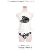 モノトーンボタニカルデザインドロストビスチェビキニ ガーリースイムウェア スポー… | my minette | 詳細画像11 