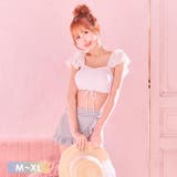 ドロスト×フリルキュロットセットアップビキニ ガーリースイムウェア 体型カバー水着 | my minette | 詳細画像1