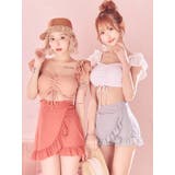 ドロスト×フリルキュロットセットアップビキニ ガーリースイムウェア 体型カバー水着 | my minette | 詳細画像6