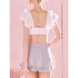 ドロスト×フリルキュロットセットアップビキニ ガーリースイムウェア 体型カバー水着 | my minette | 詳細画像9