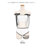 サテンリボンパイピング×レースアップコードタンキニ ガーリースイムウェア | my minette | 詳細画像12